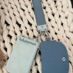 Lululemon Blue and Light Blue Wristlet